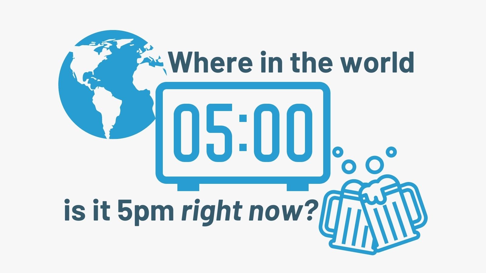 is it 5pm somewhere in the world right now
